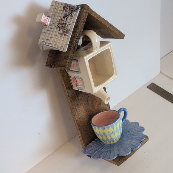 Rustic Wooden Handcrafted Bird Feeder The Door Is Always Open - Picture 2 of 16